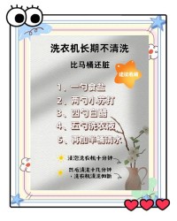洗衣机异味去除！彻底清洁小妙招