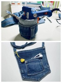旧牛仔裤改造！制作手机壳